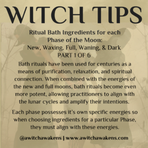 1 The importance of specific moon phase energy to a Bath Ritual
