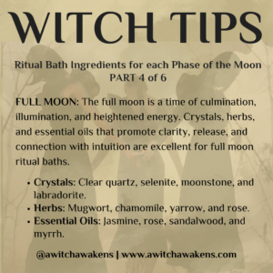 4 Suggested ingredients for a Full Moon Bath Ritual